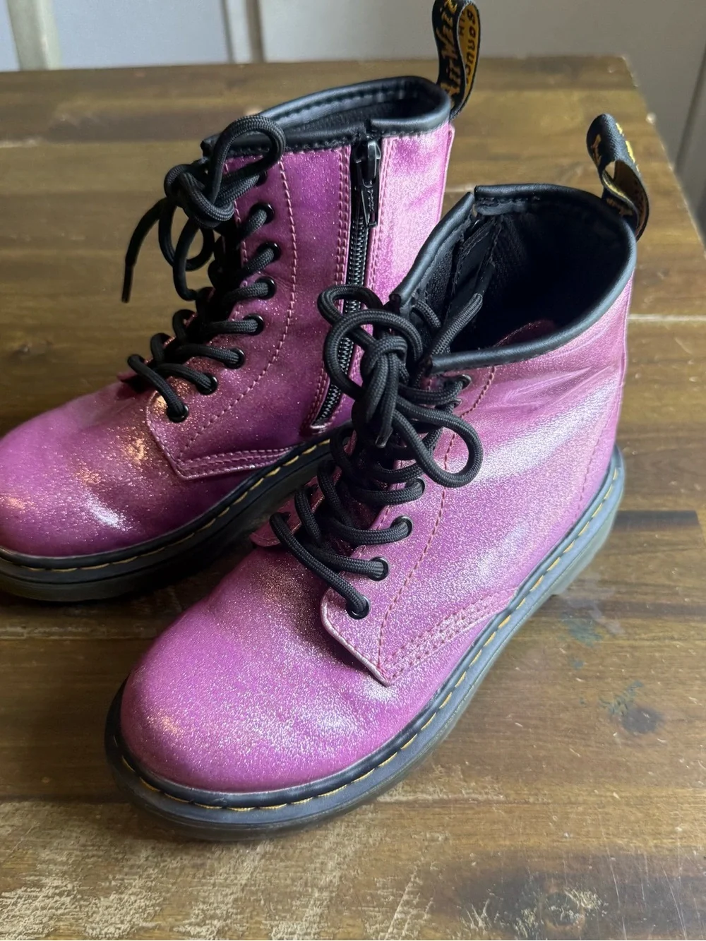 Dr Martens Glitter Lace Up Boots
